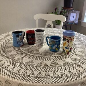 Disney Character Mug Set in Blue, Red, White, Multicolor